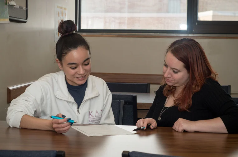 Emporia State students studying