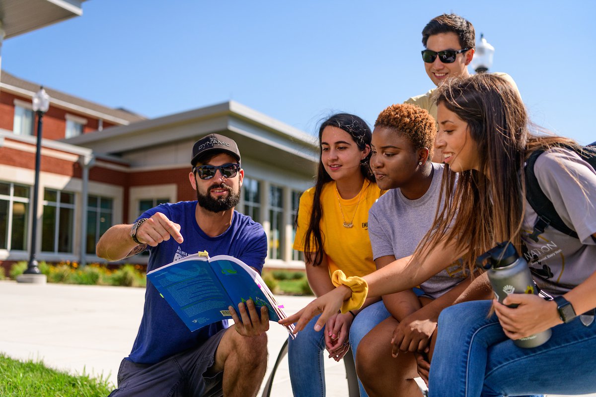 Students Conversing on Campus