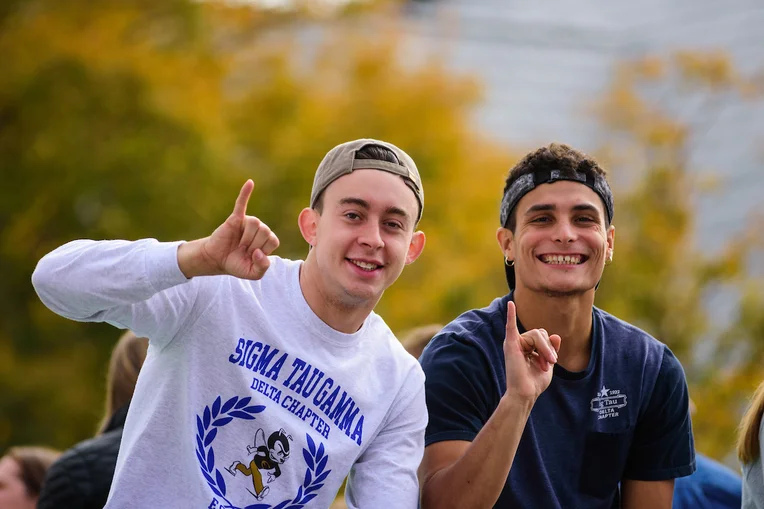 Students at Homecoming Parade