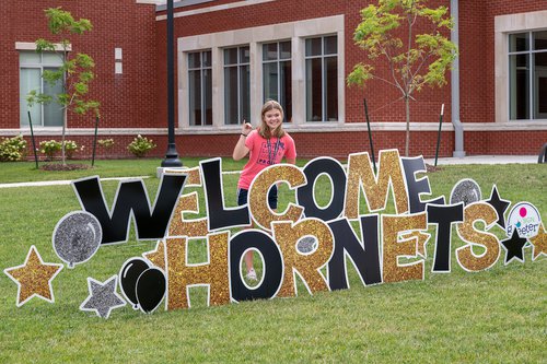 Campus Sign Welcome Hornets