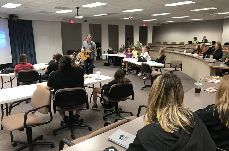 Students in classroom at the Kansas Future Teacher Academy