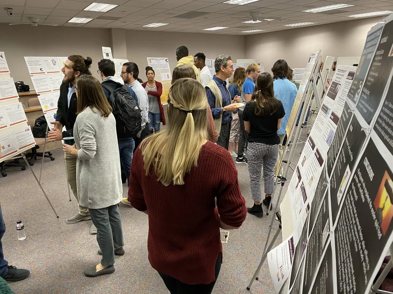 Students presenting post presentations