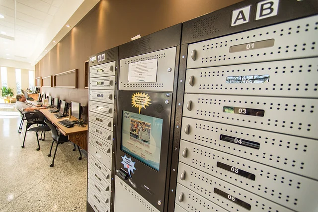 Laptop checkout center in Emporia State's William Allen White Library