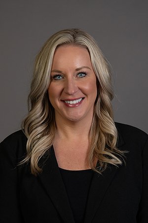 Portrait of woman with blond hair